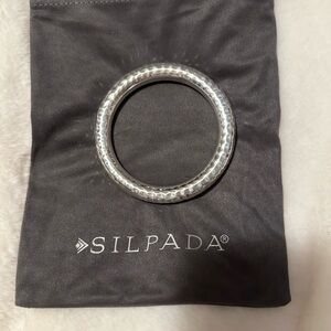 Silpada B1117 Sterling Silver Hammered Bangle Bracelet